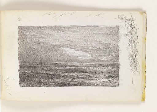 Flat Ocean with Dark Clouds