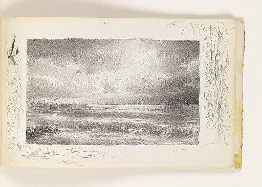 Light Bursting over Beach with Rock