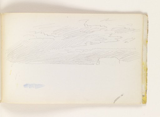 Unfinished Study of Sky (recto); Rough Study of Beach, Ocean and Sky (verso)
