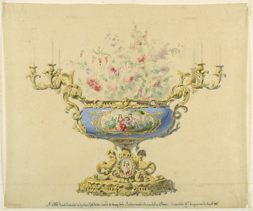Design for a Jardiniere and Candelabrum