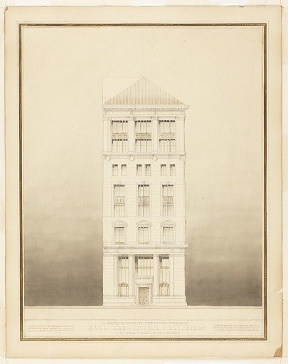 Preliminary Design for a Bank and Office Building in New York City, N.Y.