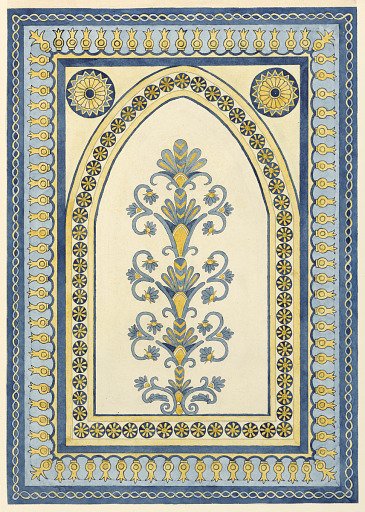 Design for a wall panel in Moorish Style