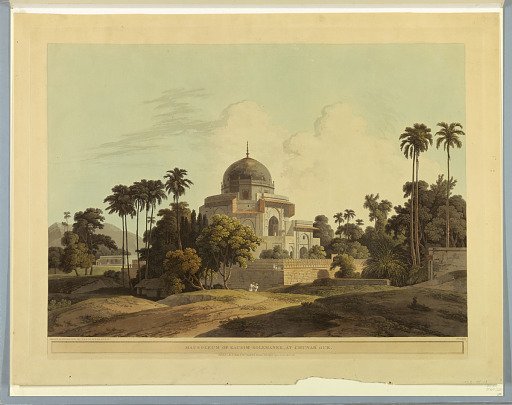Mausoleum of Kausim Solemanee, at Chunar Gur, from "Oriental Scenery: Twenty Four Views in Hindoostan"