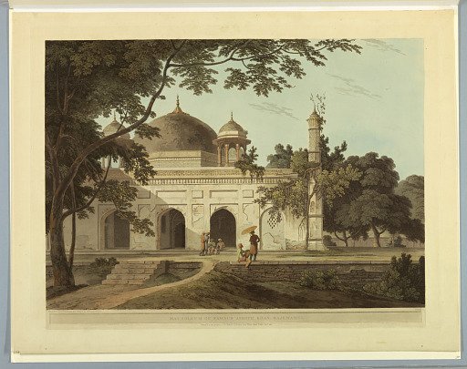 Mausoleum of Nawaub Assoph Khan, Rajemahel, from "Oriental Scenery: Twenty Four Views in Hindoostan"