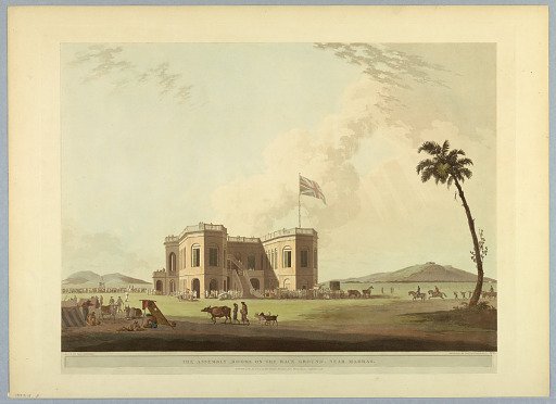 The Assembly Rooms on the Race Ground, Near Madras, from "Oriental Scenery: Twenty Four Views in Hindoostan"