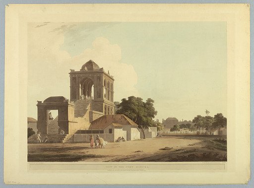 View in the Fort, Madura, from "Oriental Scenery: Twenty Four Views in Hindoostan"