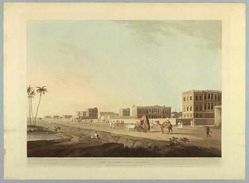 Part of Cheringhee, Calcultta, from "Oriental Scenery: Twenty Four Views in Hindoostan"