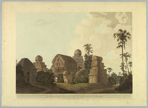 Sculptured Rocks, At Mavalipuram, On the Coast of Coromandel, from "Oriental Scenery: Twenty Four Views in Hindoostan"