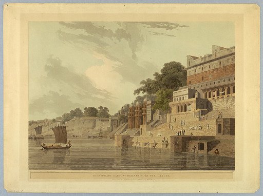 Dusasumade Gaut, At Bernardes, On the Ganges, from "Oriental Scenery: Twenty Four Views in Hindoostan"