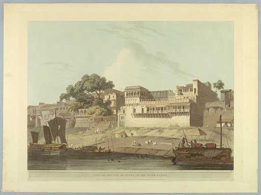 Part of the City of Patna, on the River Ganges, from "Oriental Scenery: Twenty Four Views in Hindoostan"