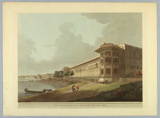 North East View of the Cotsea Bhaug, On the River Jumna, Delhi, from "Oriental Scenery: Twenty Four Views in Hindoostan"