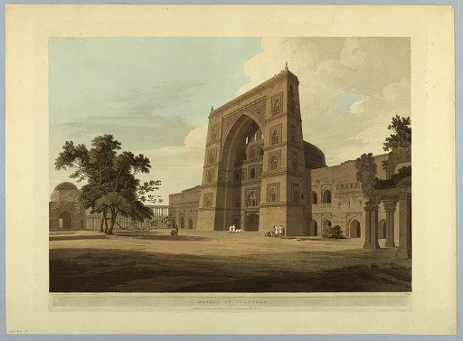 A Mosque at Juanpore, from "Oriental Scenery: Twenty Four Views in Hindoostan"