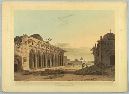 Ruins at Cannouge, from "Oriental Scenery: Twenty Four Views in Hindoostan"