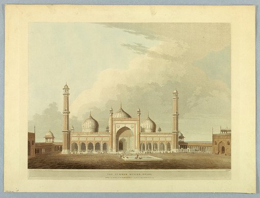 The Jummah Musjed, Delhi, from "Oriental Scenery: Twenty Four Views in Hindoostan"