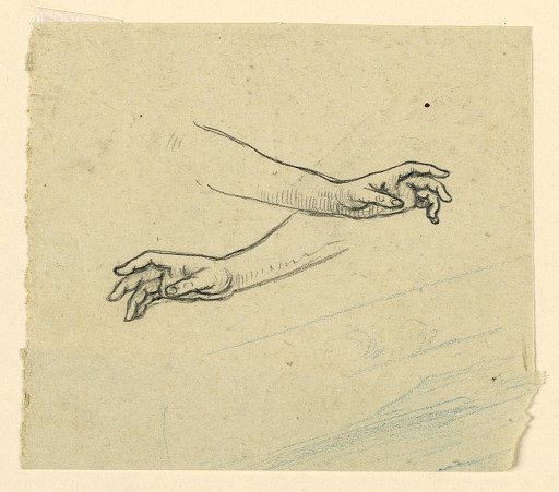 Study of two hands reaching