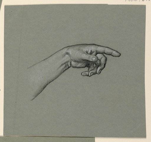pointing left hand and wrist
