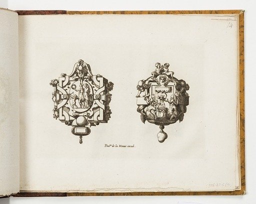 Plate 14, from Livre de bijouterie (Book of Designs for Goldsmiths and Jewelers)