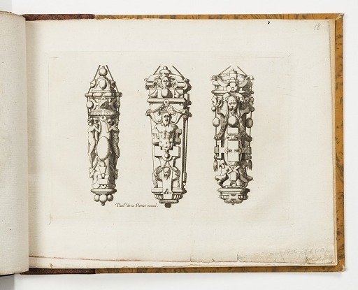 Plate 18, from Livre de bijouterie (Book of Designs for Goldsmiths and Jewelers)