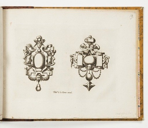 Plate 19, from Livre de bijouterie (Book of Designs for Goldsmiths and Jewelers)