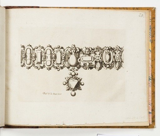 Plate 20, from Livre de bijouterie (Book of Designs for Goldsmiths and Jewelers)