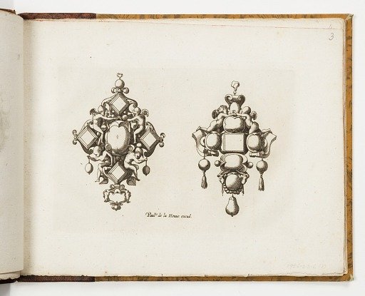 Plate 3, from Livre de bijouterie (Book of Designs for Goldsmiths and Jewelers)