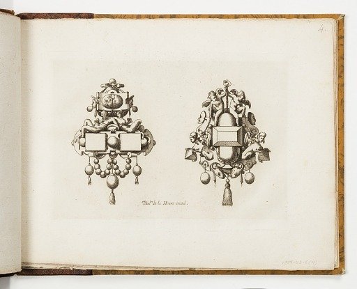 Plate 4, from Livre de bijouterie (Book of Designs for Goldsmiths and Jewelers)