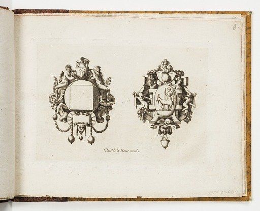 Plate 8, from Livre de bijouterie (Book of Designs for Goldsmiths and Jewelers)