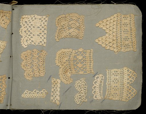 Scrapbook of crochet samples