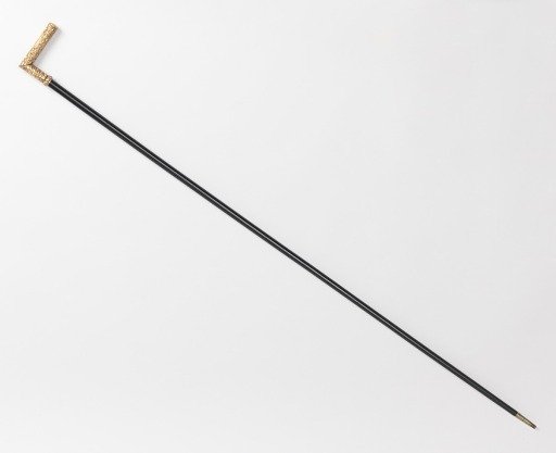 Walking stick with gilded handle