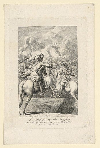 Scene of Warfare from "Mémoires de Réfugies, etc." by Mons. Erman