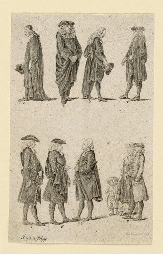 Eight Figures of Clerics, from "Debaldus Nothanker" by Nicolai