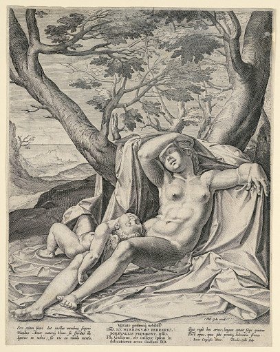Sleeping Venus and Cupid
