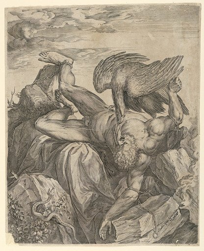 Prometheus Chained to the Rocks of Caucasus