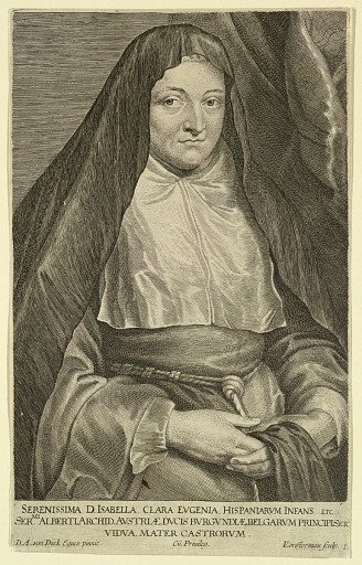 Portrait of the Infanta Isabella Clara Eugenia of Spain, from the Icones Principum Virorum