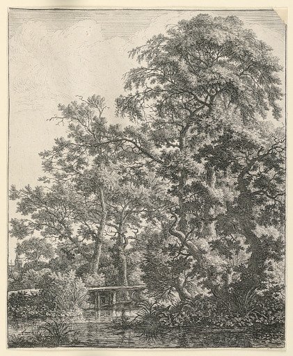 Wooded Landscape with a Foot Bridge