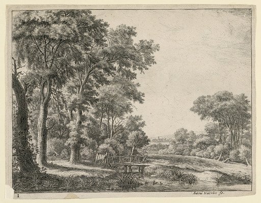 Entrance Into a Forest by a Little Wooden Bridge