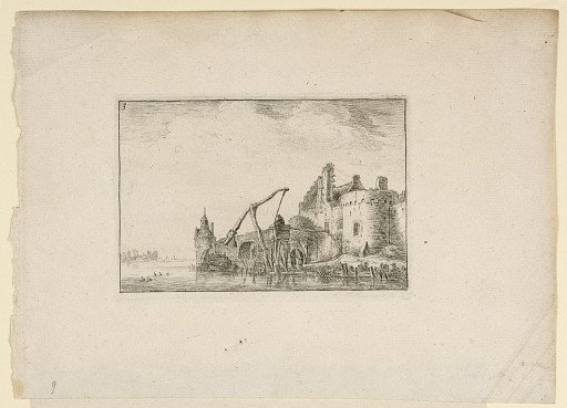 Fortified Building by a Stream With a Large Water Conductor
