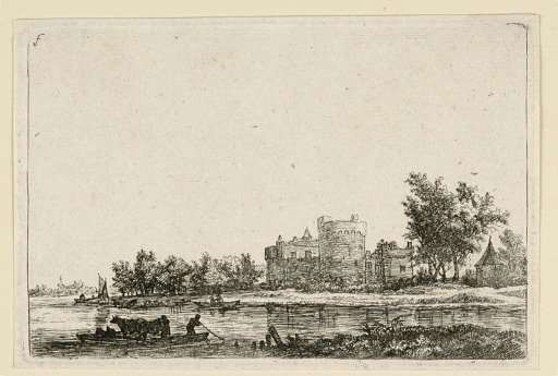A Fortified Building Near the Water's Edge