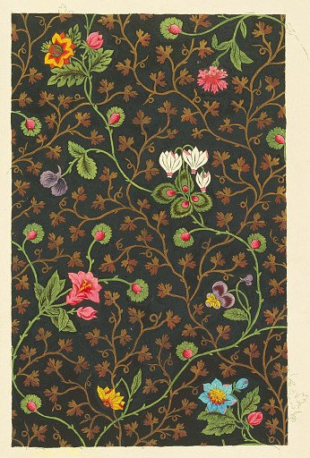 Floral design for printed textiles