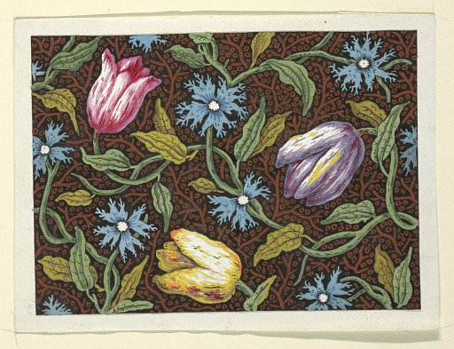 Floral design for printed textiles