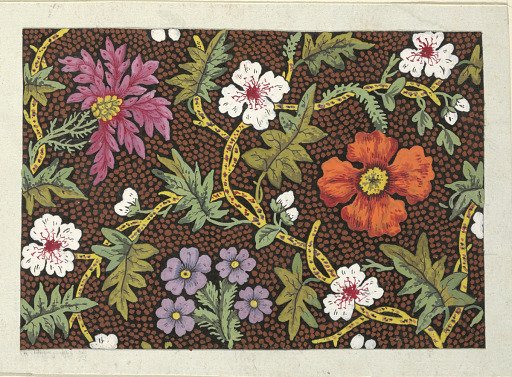 Floral design for printed textiles