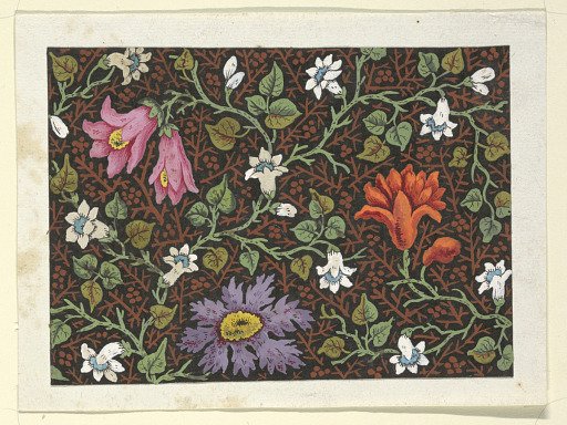 Floral design for printed textiles