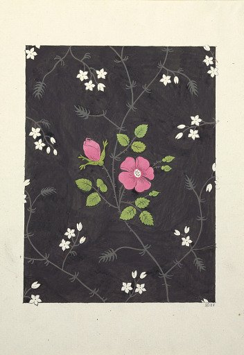 Floral design for printed textiles