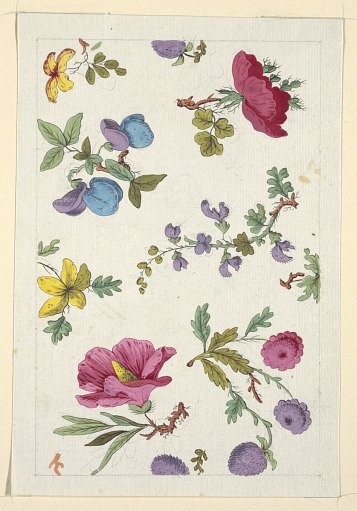 Floral design for printed textile