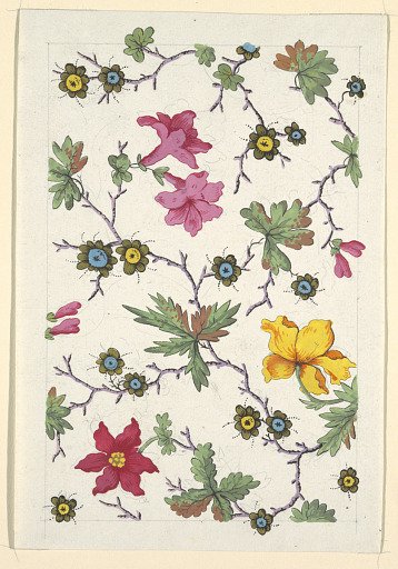 Floral design for printed textile