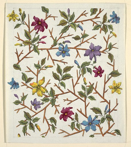 Floral design for printed textile
