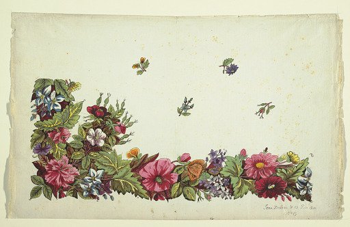 Floral design for printed textile