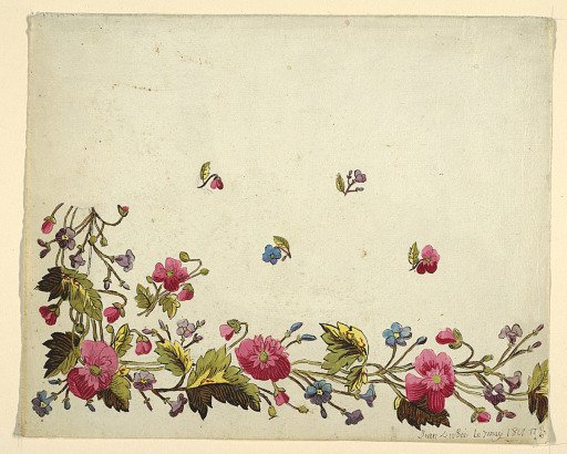 Floral design for printed textile
