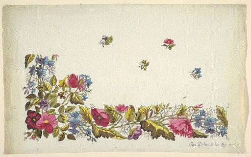 Floral design for printed textiles