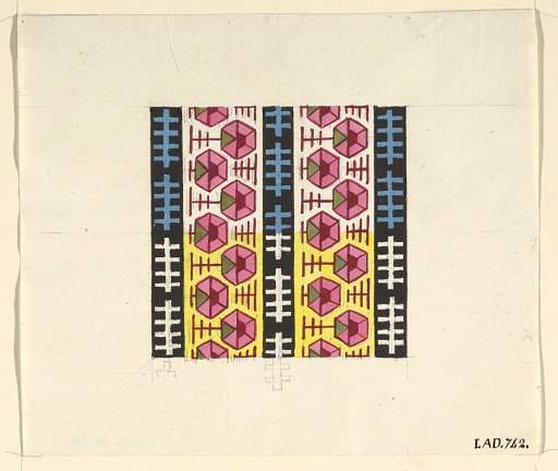 Geometric design for printed textile